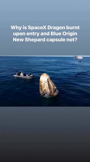 Why Doesn’t Blue Origin’s New Shepard Capsule Look Like It Just Got Back From a BBQ Pit?Ever notice how SpaceX’s Dragon capsule looks like it just survived a lava bath after returning from space—charred, scorched, and straight-up crispy? Meanwhile, Blue Origin’s New Shepard capsule glides back down looking like it just took a joyride to the edge of space and stopped for brunch on the way back.So what gives?It’s all about how far they go and how fast they’re coming back.New Shepard = Suborbital.I