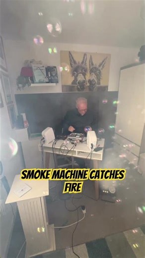 Smoke machine is really techno fire ball #techno