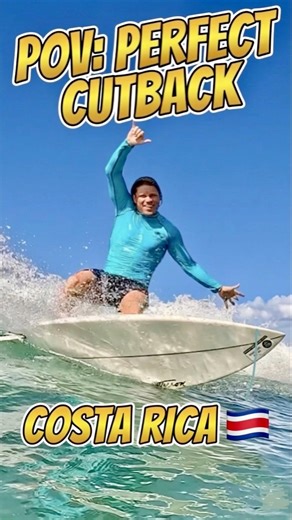 POV: How to Cutback Like a Pro Surfer Costa Rica 🇨🇷 #surfers #cutback #surftips #povsurfing
