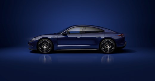 The Porsche Taycan in Gentianbluemetallic | Porsche Paint to Sample