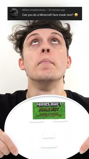 MINECRAFT FACE MASK #shorts