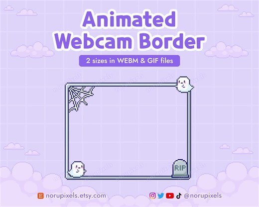 Halloween Ghost Webcam Border for Twitch Stream | Spooky Ghost Twitch Animated Webcam Border | Stream Webcam Frame Overlay - Etsy