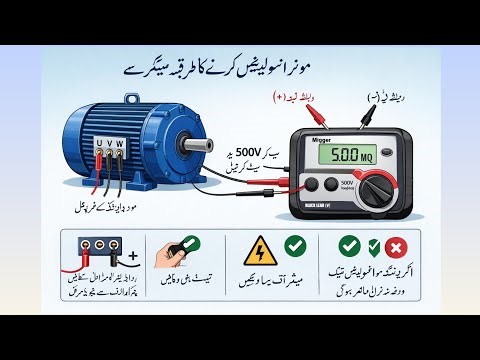 How to check ✅ motor Insulation with megger | Beginner Electrician knowledge 