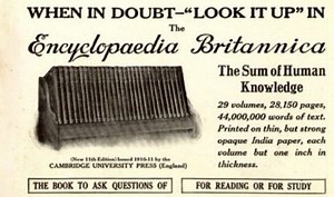 Encyclopedia Britannica done with books