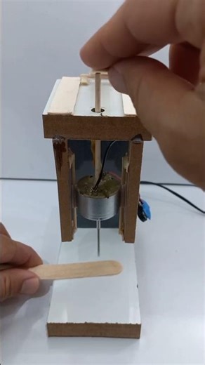 Column Drill Mechanism with DC Motor #YouTubeShorts #Technology #SchoolProject #DoItYourself