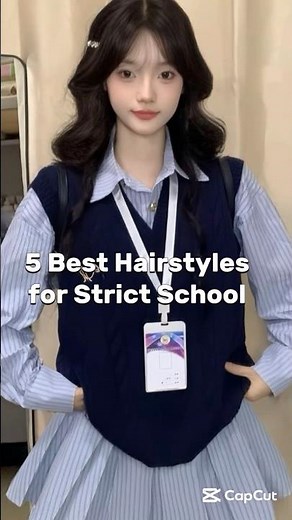 5 Best Hairstyles for Strict School ✨#aestheic #schoolhairstyles #viralreels #viralshort #fypシ゚viral
