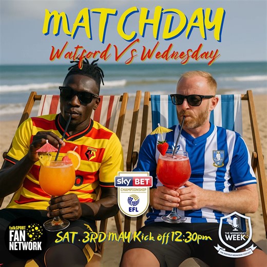 2.5K views · 21 reactions |  IT’S MATCHDAY!  The final day of the season! Two sides with little left to play for as the business end of the league gets sorted elsewhere — but will we see a few last outings in an Owls shirt? Will some fringe players get their chance to shine? Either way, expect a mix of emotions today!  @WatfordFC ️ Vicarage Road ⏰ 3pm kick-off  EFL Championship #SWFC #WAWAW #WATSHW | The Wednesday Week | Facebook