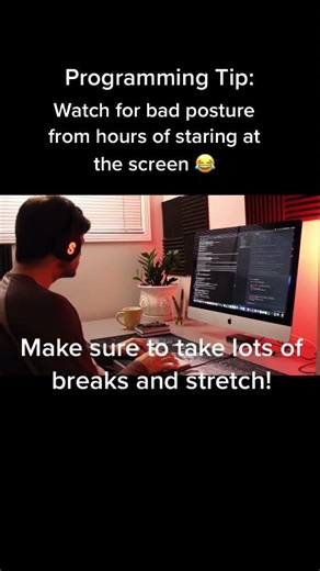 Programming Tip: watch for bad posture. #Shorts #internetgav