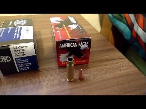 FN 5.7 ammo vs American Eagle ammo