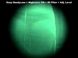 IR filter - Prove con fitro IR autocostrito 900nm + SONY Handycam + nightshot