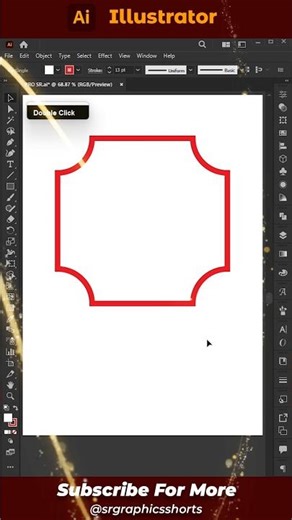 Adobe illustrator 2025 Tips - How to use Corner type tool like a PRO #design #short_tutorial #remix