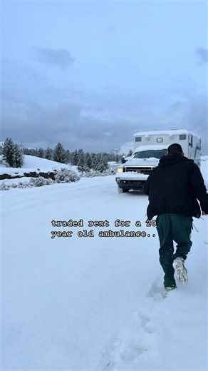 Pay $1800 a month for rent❌ Live in retired ambulance ✅ #vanlife #rentfree #campervan