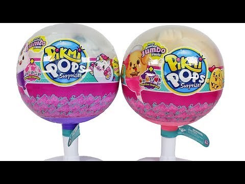 Jumbo Pikmi Pops Season 2 Dream Unicorn and Bento Dog Surprise Scented Plush Unboxing Toy Review