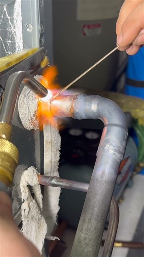 HVAC Brazing Copper Line Set | Proper Refrigerant Line Installation | Elite Service Group