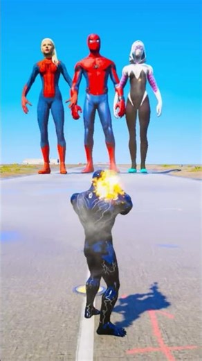 SPIDE-RMAN GIANT VS VENOM SUPERHEROES BATTLE #gta #shorts