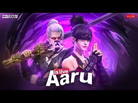 FREE FIRE LIVE GIVEAWAY CUSTOM ROOM 😍! FF LIVE REDEEM CODE GIVEAWAY WITH CUTE GIRL! CUTE AARU GAMING