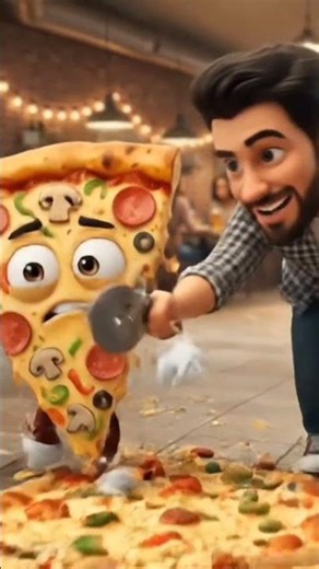 The Pizza Tried to Escape! 🍕😂 | Funny AI Animation”#pizza