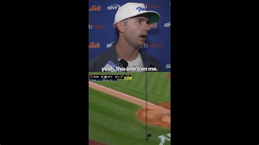Pete Alonso says, "This one's 100% on me," after costly error that swung the game