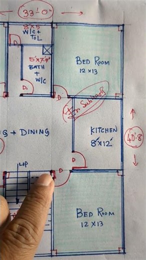 4 bedroom best house plan shorts video #houseplan #home #easyhouse #homeplan
