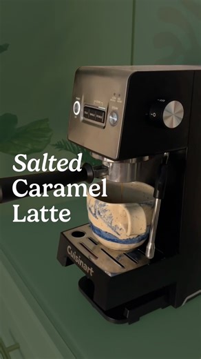 Skip the cafe line, keep the cozy vibes. 🍂☕️ With the Slim Espresso Machine, you can craft everything from a silky salted caramel latte to a bold cappuccino. Thanks for the inspo, @cosettemanson! Shop yours: https://bit.ly/47tyiVb | Cuisinart