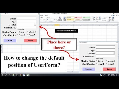Excel VBA - Change the position of UserForm on start-up