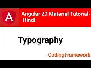 Angular 20 Material Tutorial Day 4 | Typography Explained (Hindi)
