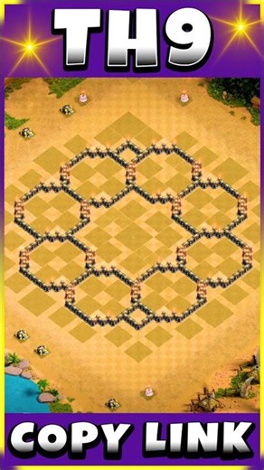 INSANE TH9 War Base Layout LINK! 🏆 99% WIN RATE! 🔥