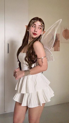 get dressed with me as a White Fairy✨ #halloween2025 #halloweencostume #costumeideas #fairycostume #halloweencostumeideas