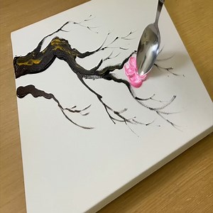 Spoon Painting Technique | Acrylic Painting | MAY Art.