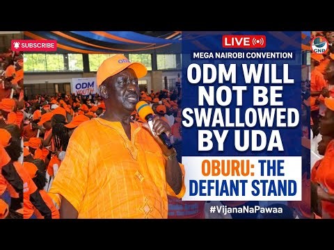 OBURU ODINGA DROPS A BOMBSHELL: "ODM Will NOT Be Swallowed by UDA!