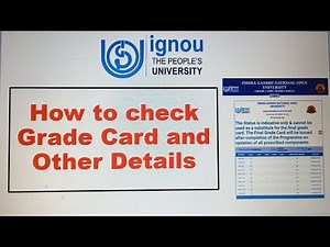 How to check grade card and other details | IGNOU