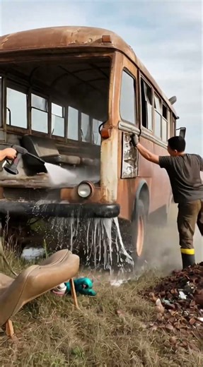 Abandoned Bus Turned Into Luxury Tiny Home 😱 Full Transformation
