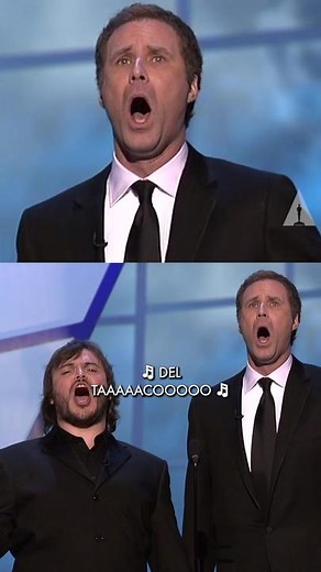 Will Ferrell and Jack Black have such beautiful singing voices #willferrell #jackblack #acceptancespeech #oscars #iconicmoments #favoriteactor #deltaco