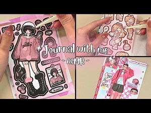 ASMR ✨ Kawaii Stickers Journal with me | Cute Journal Ideas | 3D Sticker Scene | IMMERSIVE ASMR 💖