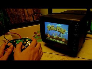 Gaming on CRT | Switch 240p Composite | Joe & Mac [SNES] | Magnavox 5" Portable CRT TV