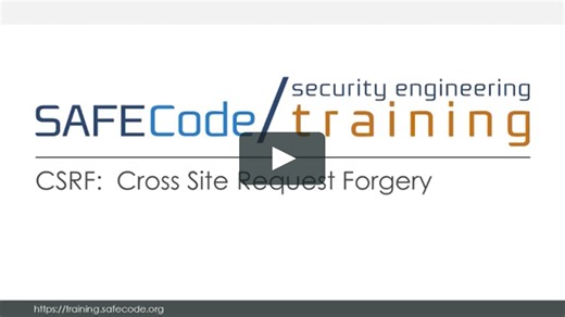 Cross Site Request Forgery 101 (SAFECode On Demand Training Course).mp4