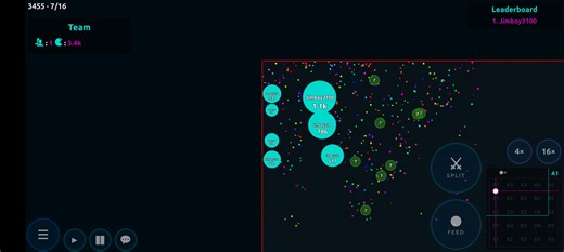 Agario server hosting 700 bots