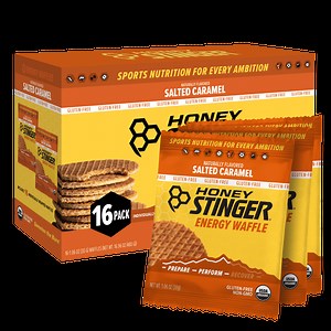 Honey Stinger Organic Gluten-Free Energy Waffle Snack, Salted Caramel, 1.06 oz, 16 Count
