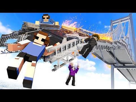 Bridge FILLED with Ragdolls Collapses - Teardown Mods Gameplay
