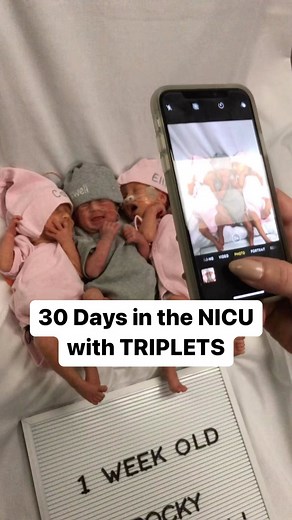 What is was like in the NICU with TRIPLETS! 😳 #reels #reelsinstagram #nicu #preemie #newborn #momanddad #parents #momlife #pregnancy #family #triplets #relatable | The Beck Triplets