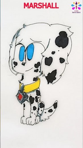 Draw Marshall from Paw Patrol 🐾