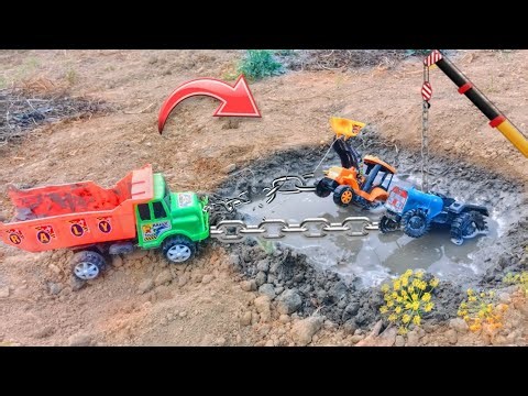 Diy mini Tractor loading JCB 3DX Accident pulling mahindra Tractor |science project @minqube