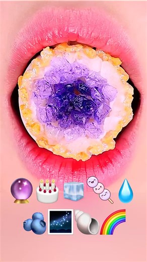 COMMENT NEXT EMOJIS 🫐🔮#mukbang#asmr#subscribe#eatingsounds#shorts#food ​@MoonASMR222@RaraASMR_