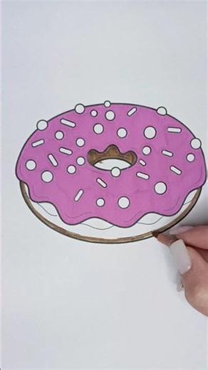 Coloring a sweet donut, one layer at a time 🍩✨ #coloring #donut #satisfying #relaxing #sweetart #art