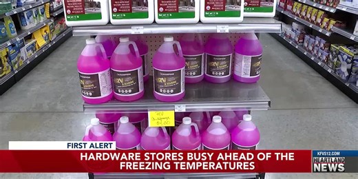 Hardware stores busy ahead of the freezing temperatures