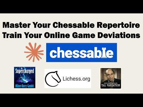Chessable training for your online game deviations