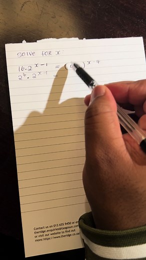 Solve for X in Exponential Equations