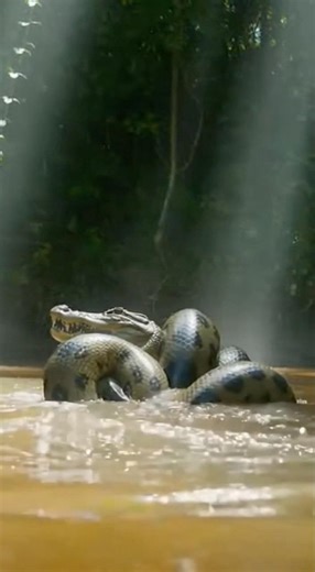 Python wrapped around a crocodile #snake #amazon #crocodile #animals