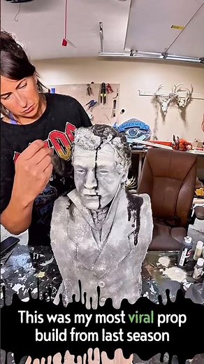 I Made This Haunted Cemetery Statue for Less Than $15 💀#diyhalloween