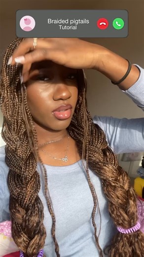 ✧｡ 🎀 𝒩𝒶𝓎𝒶 🎀 ｡✧ on Instagram: "Braided pigtails tutorial☺️ 💗 Quick and Stylish Hairstyle 💗 Remind me to do day 3😭😭"
